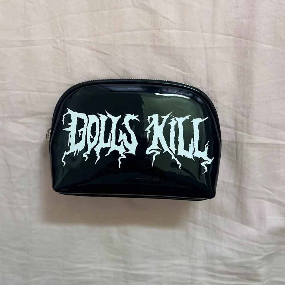 Dolls Kill Logo Black Cosmetic Case